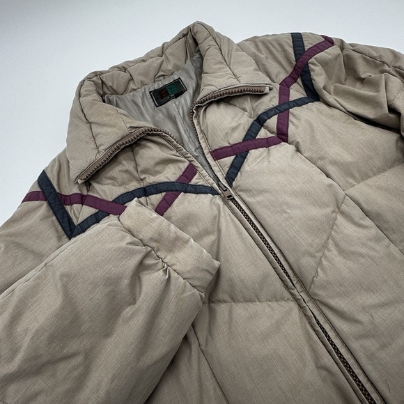 Vintage 70s Puffer Puffy Bubble Down Fill Insulated Long Quilted Coat Womens L‎ - Picture 2 of 13